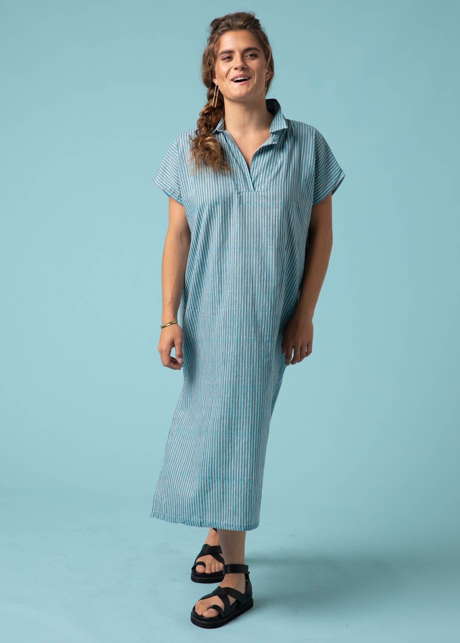 Scout Caftan - Sky Multi Double Stripe