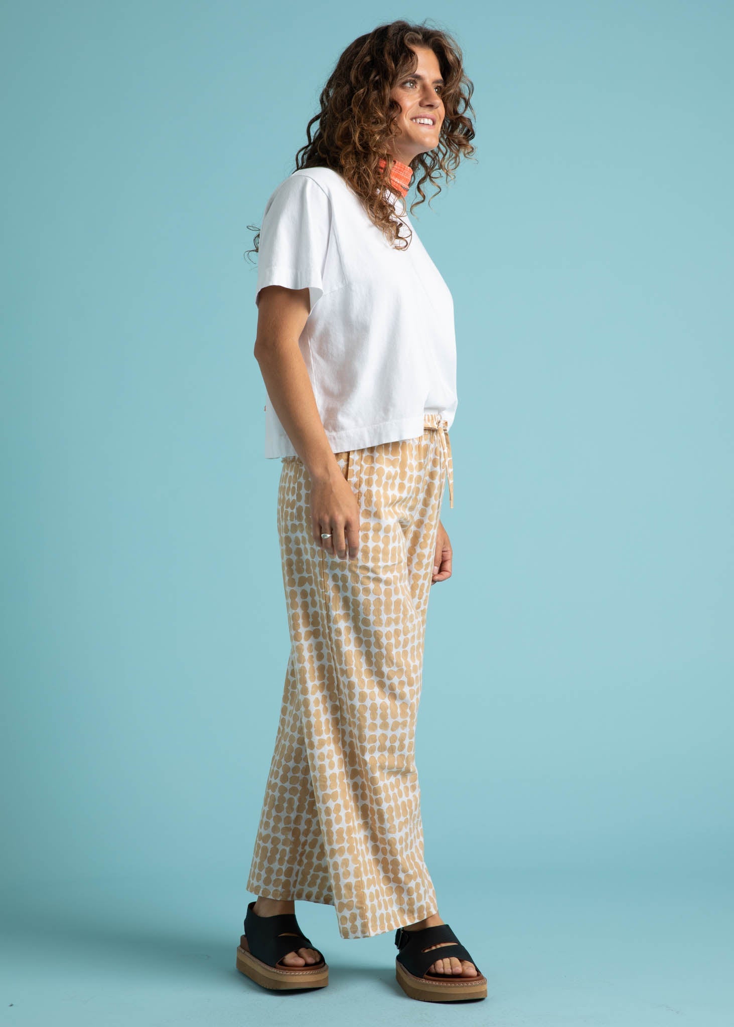 Shore Pant - Messy Dots Baked Clay