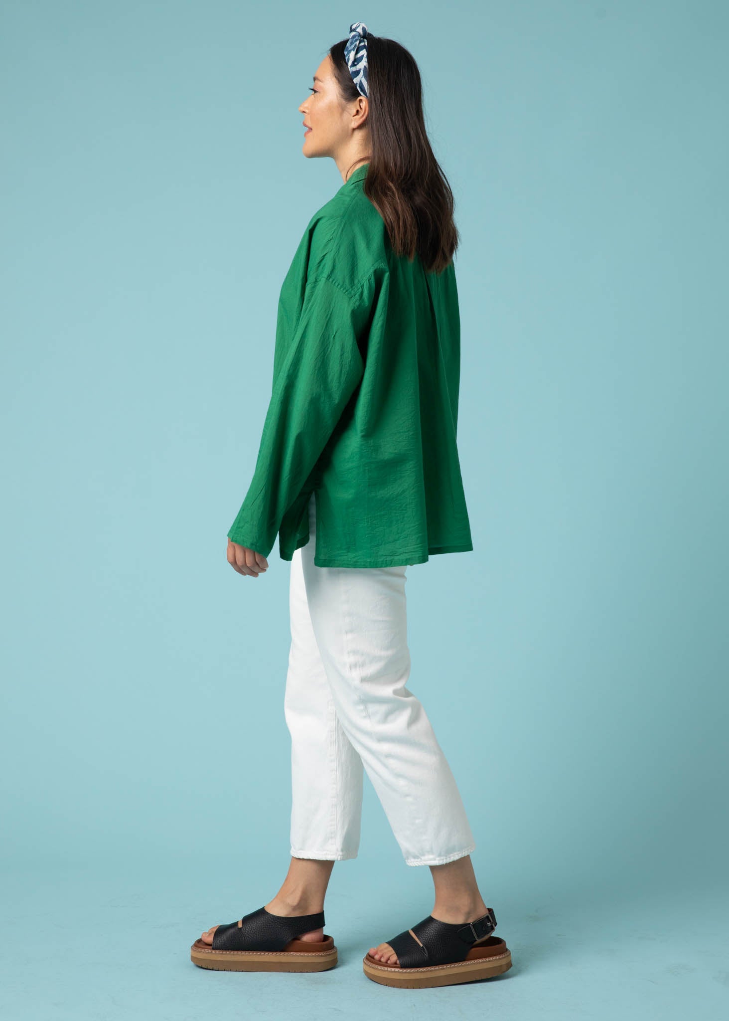 Relaxed Boyfriend Shirt - Kelly Green