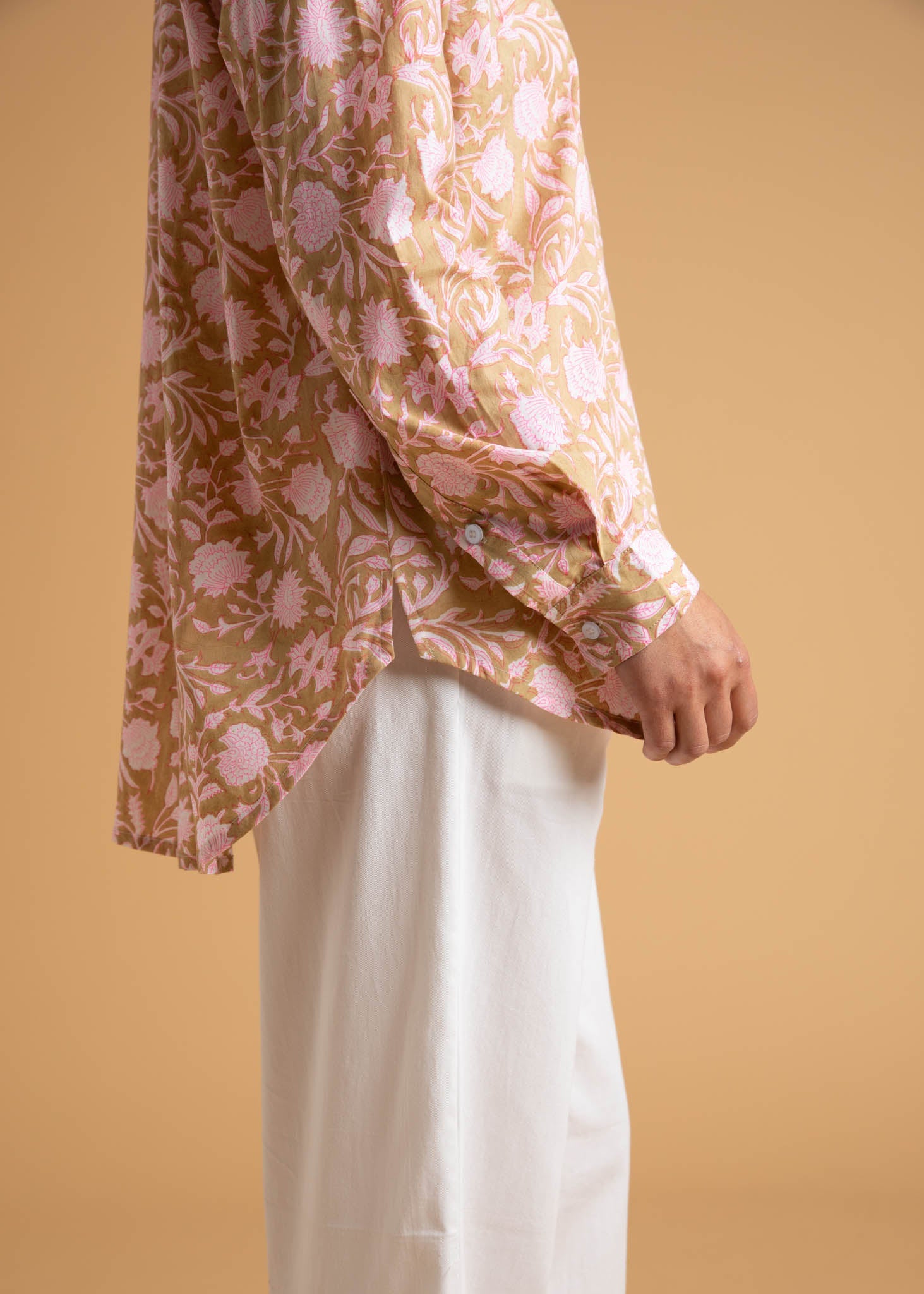 Good Boyfriend Shirt - Floral Escape Baked Clay & Neon Pink