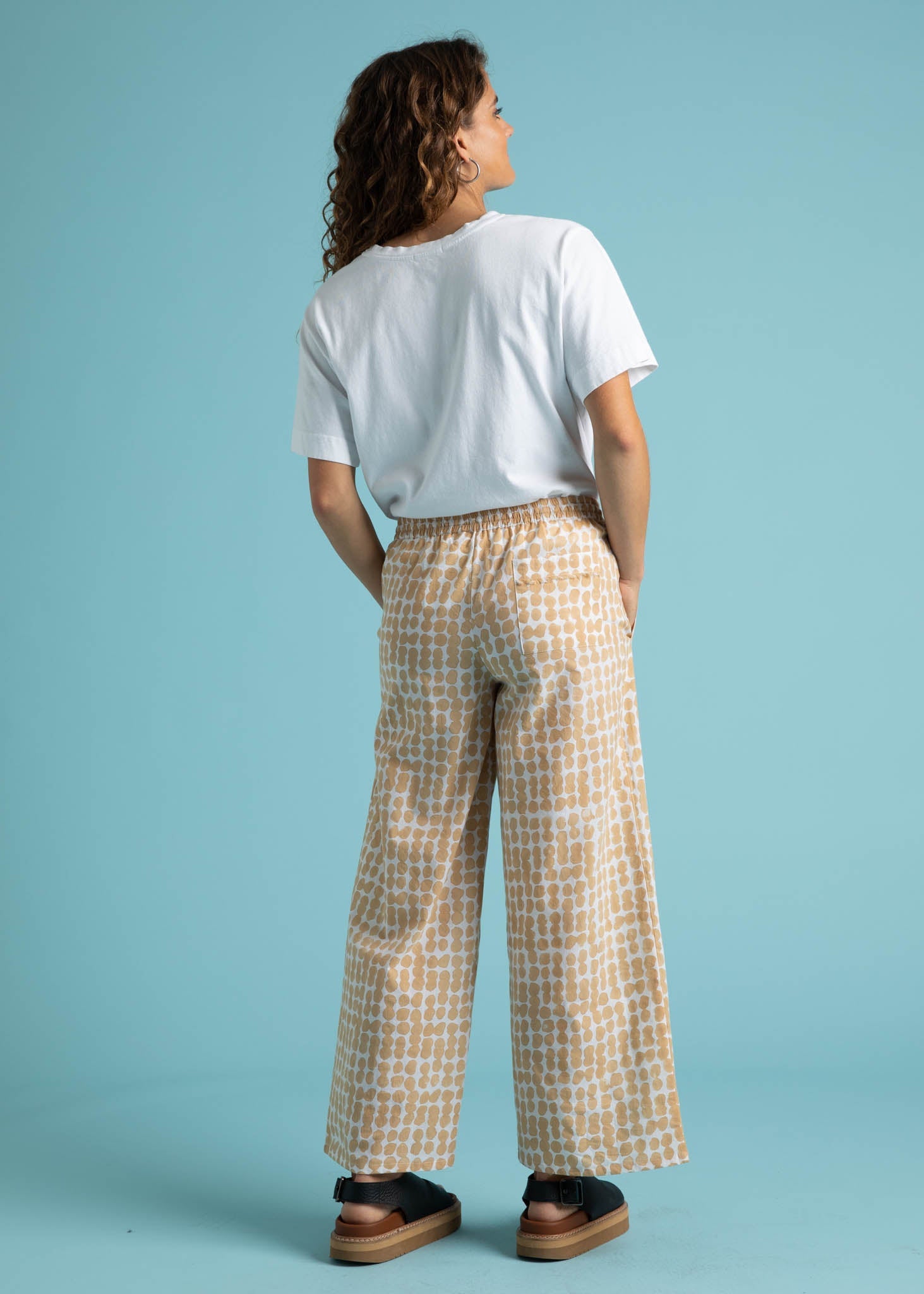 Shore Pant - Messy Dots Baked Clay