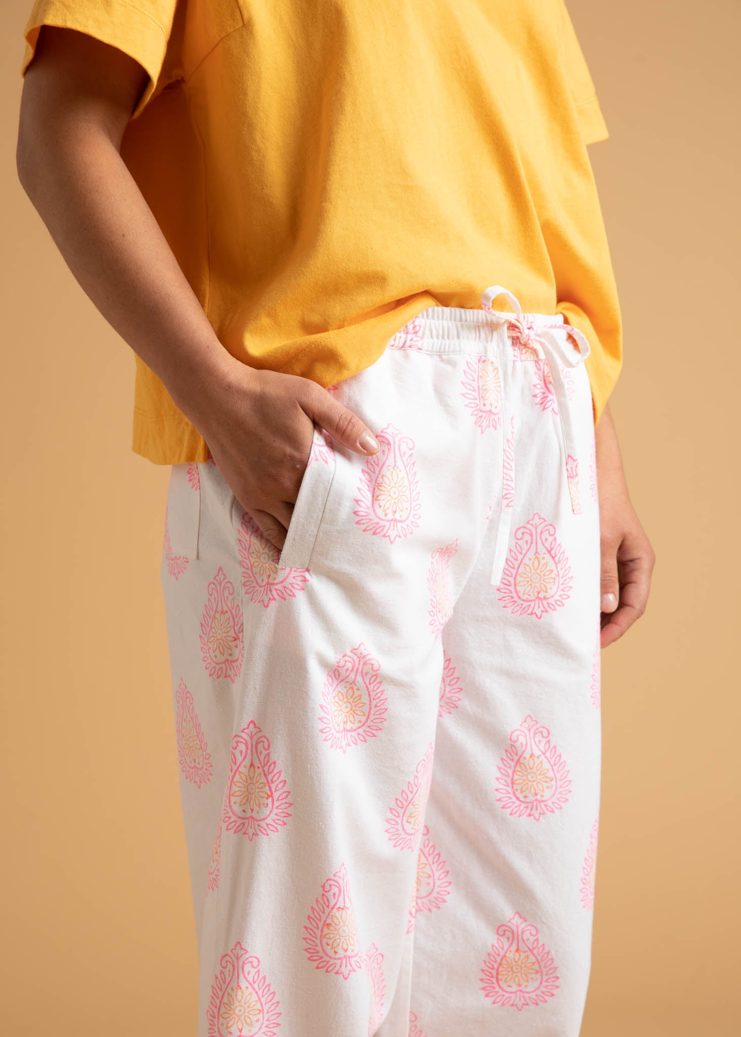 Shore Pant - Totem Paisley Neon Pink & Peach