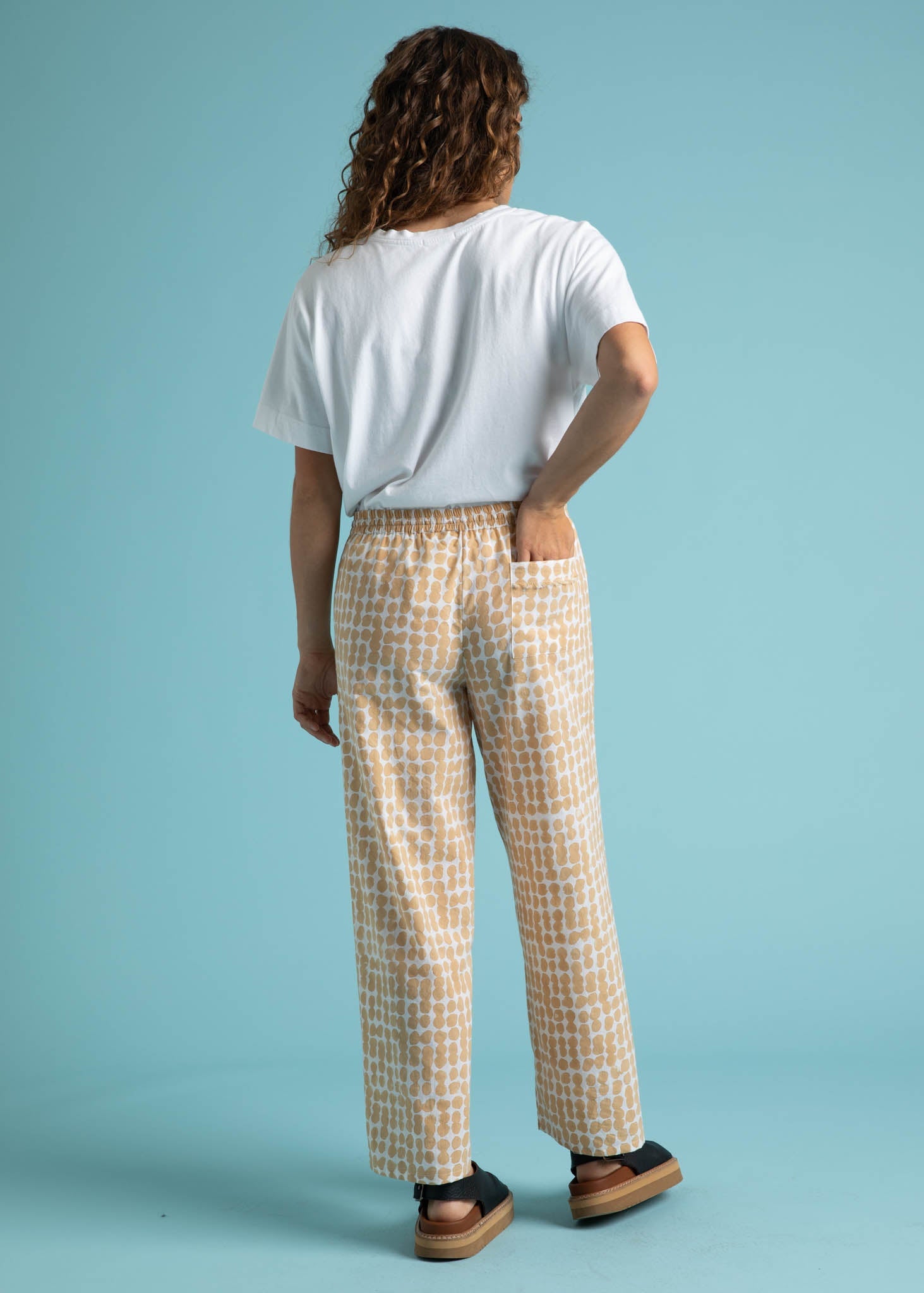 Shore Pant - Messy Dots Baked Clay