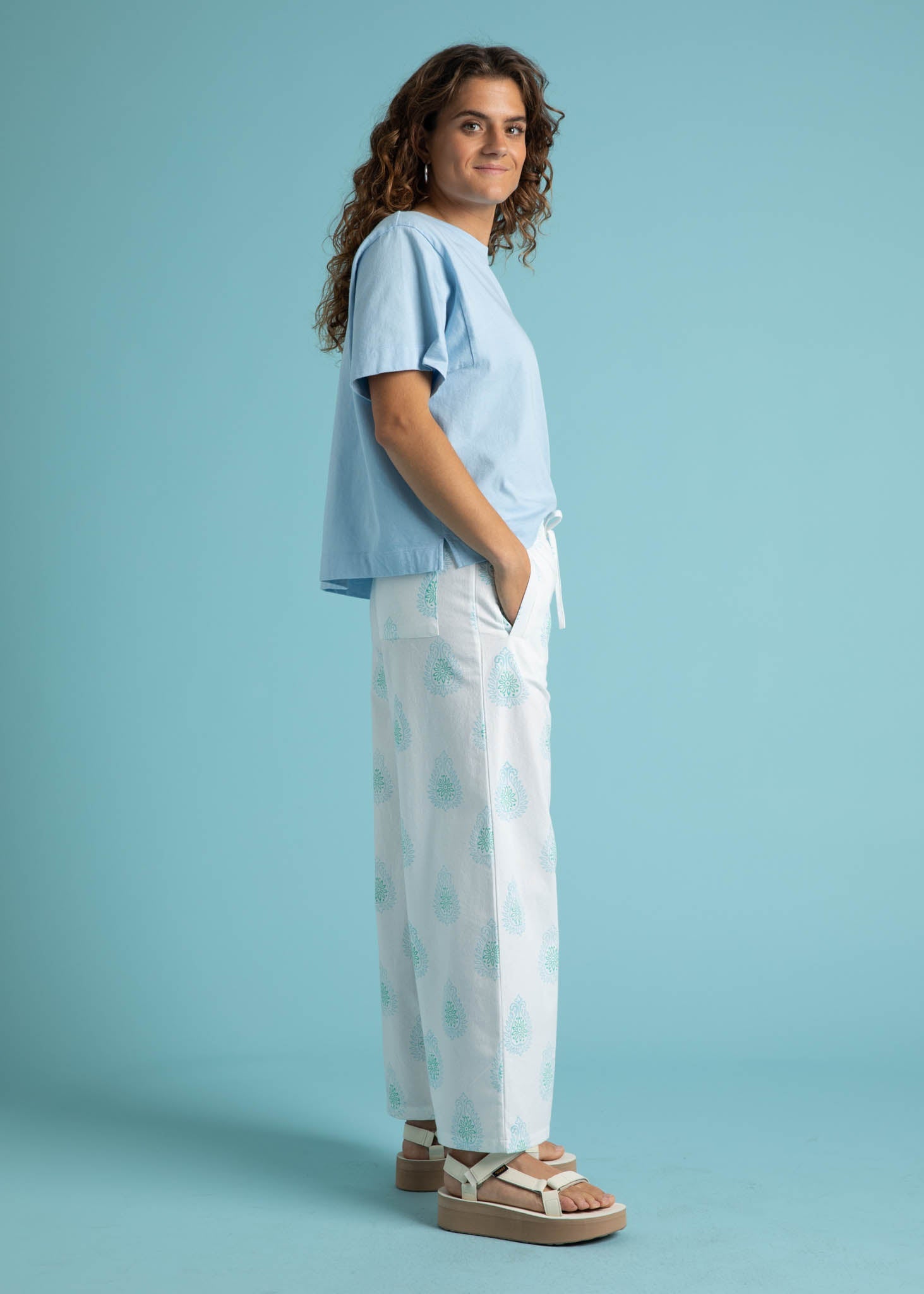 Shore Pant - Totem Paisley Seaglass & Cerulean