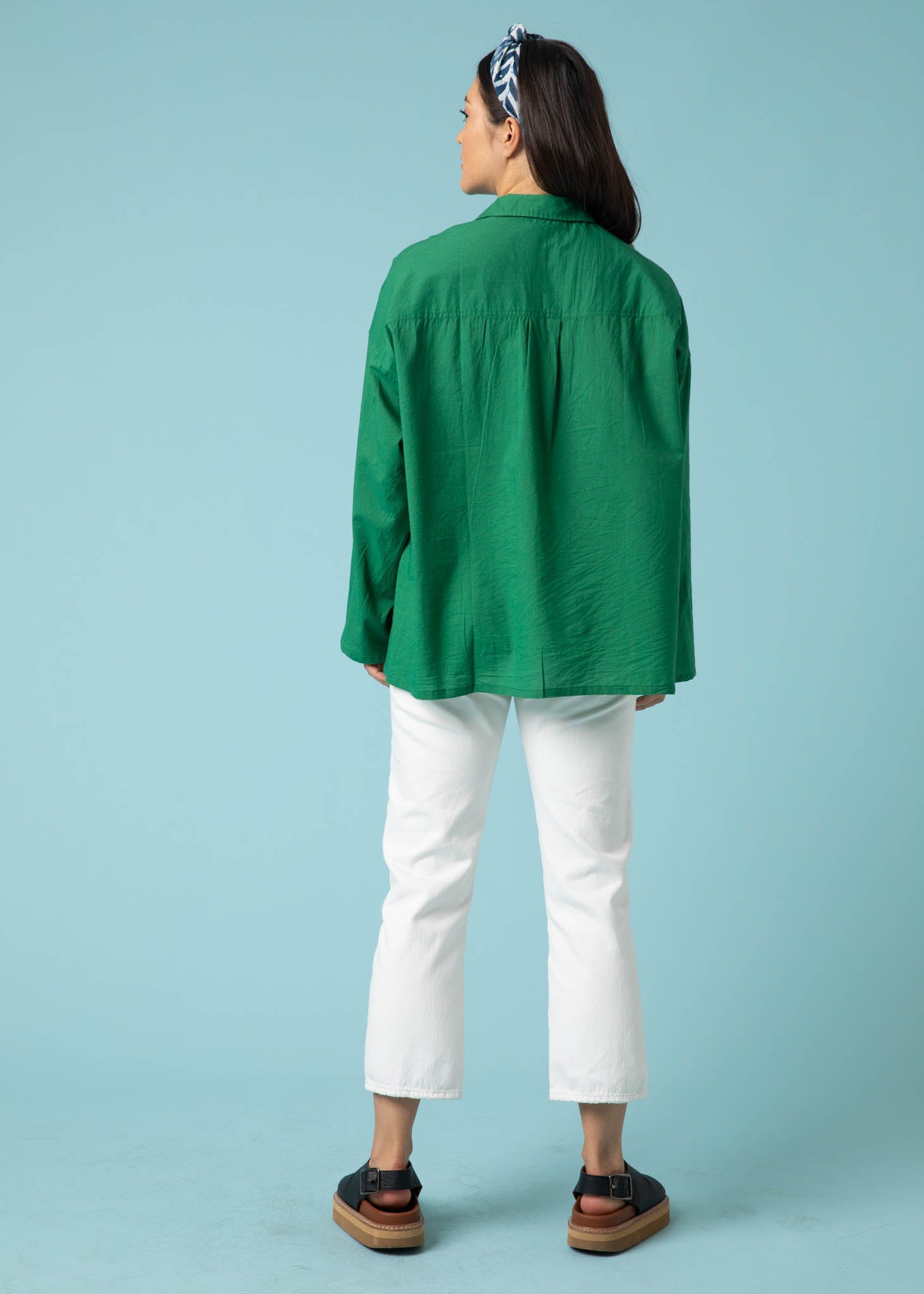 Relaxed Boyfriend Shirt - Kelly Green