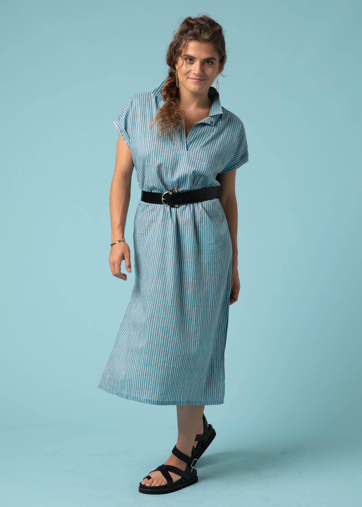 Scout Caftan - Sky Multi Double Stripe