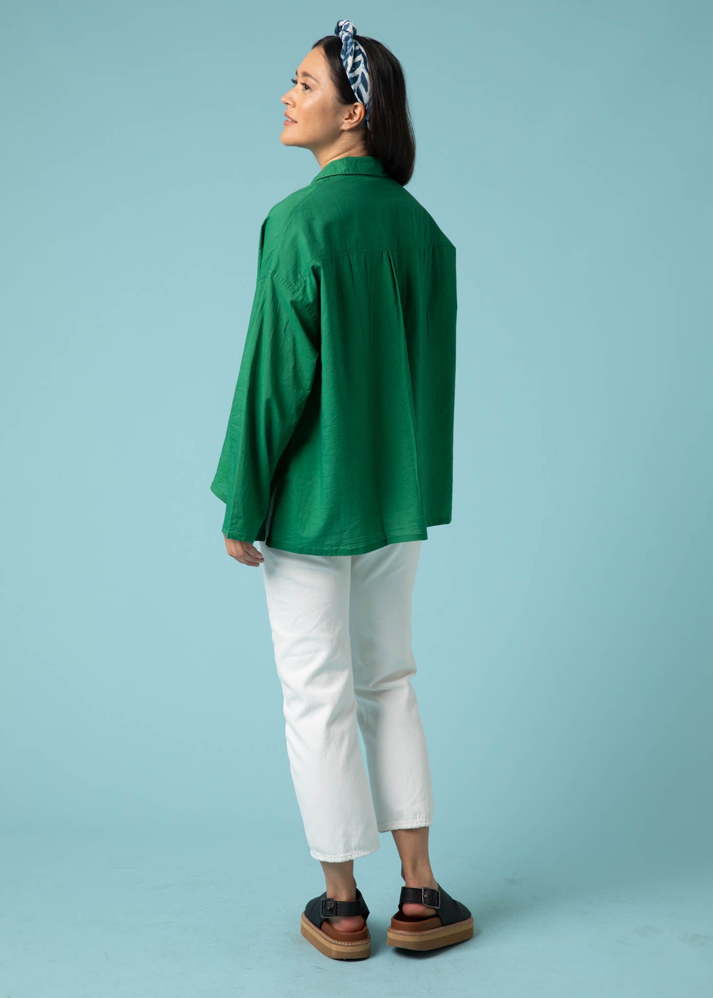 Relaxed Boyfriend Shirt - Kelly Green