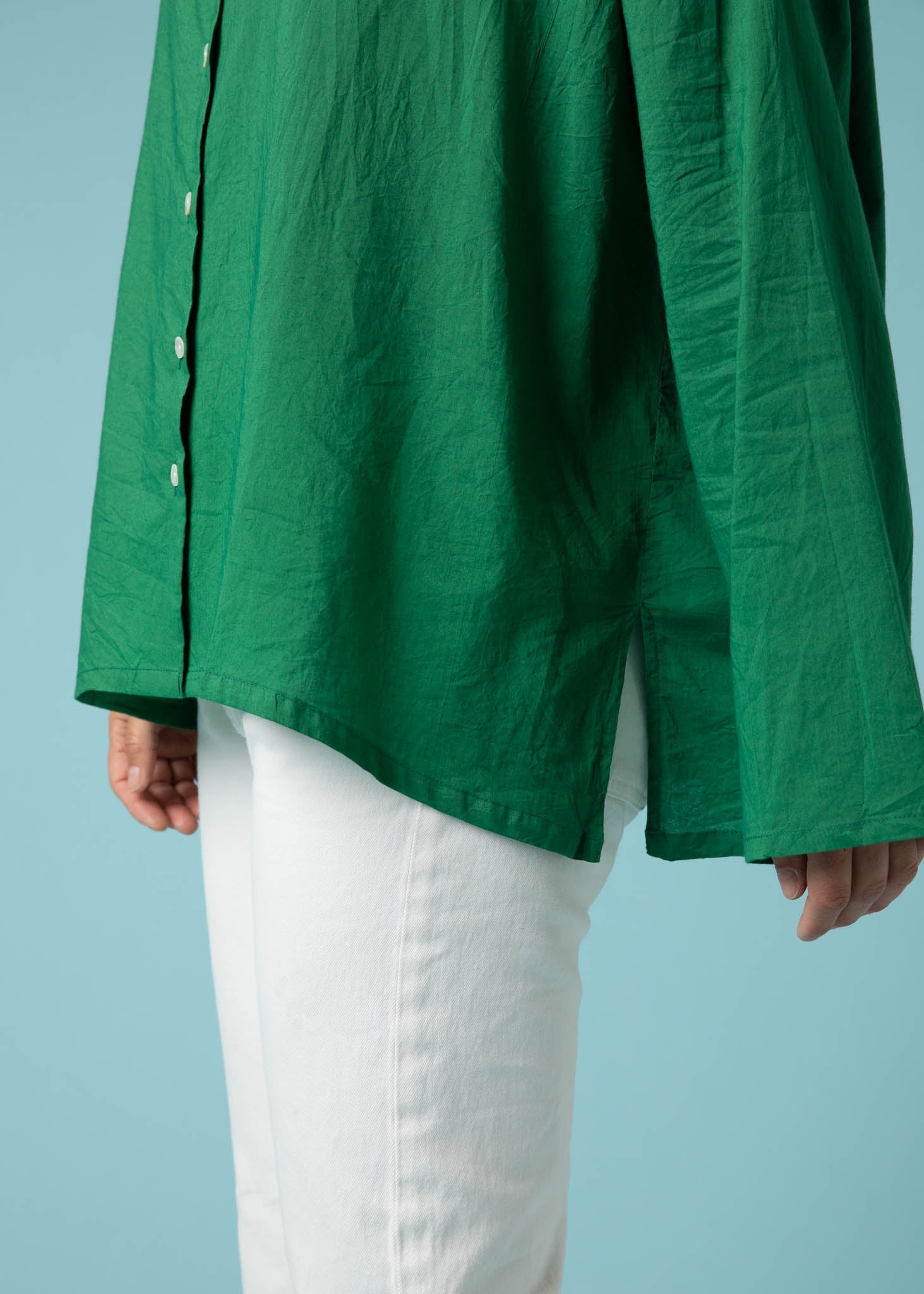 Relaxed Boyfriend Shirt - Kelly Green
