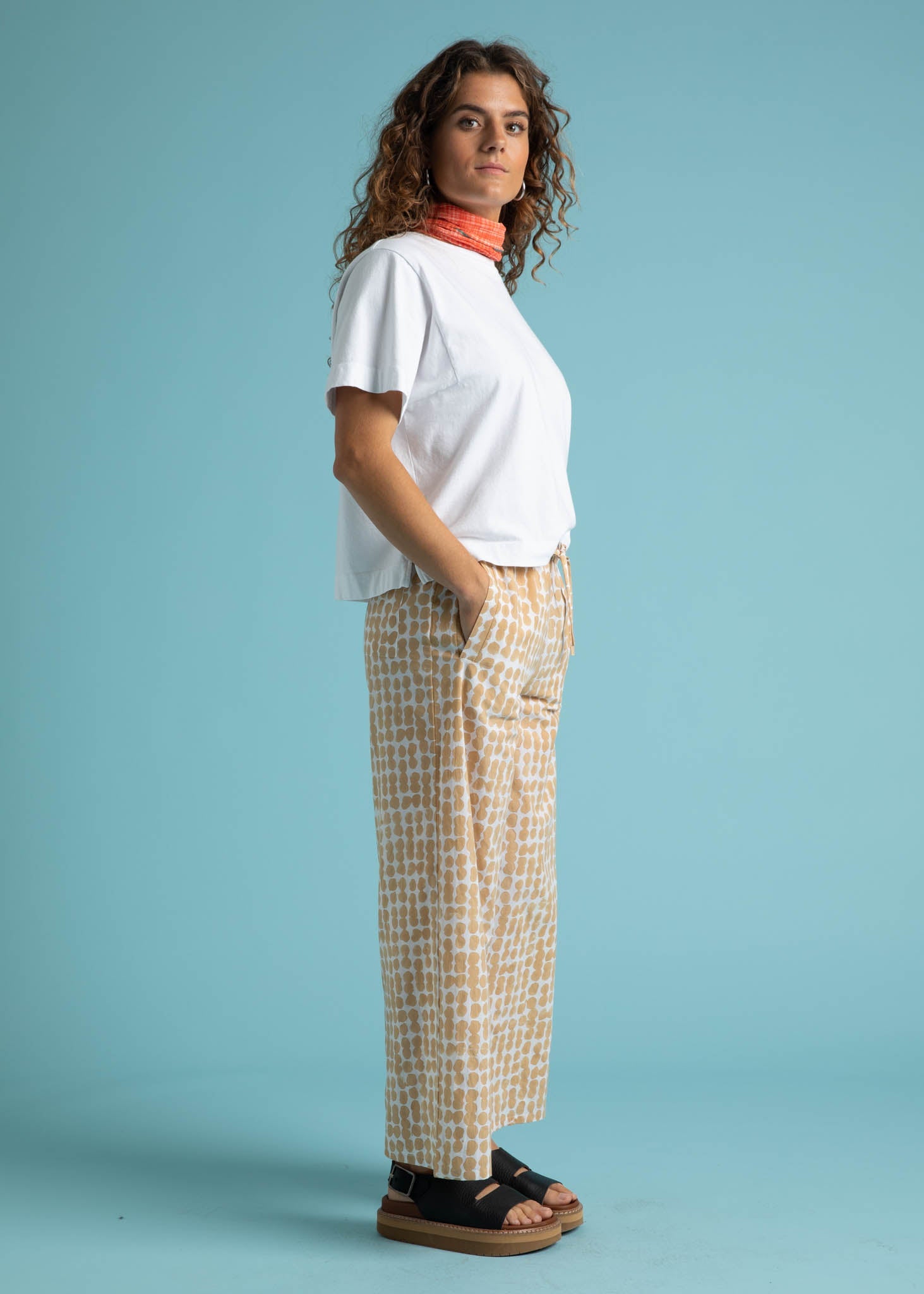 Shore Pant - Messy Dots Baked Clay