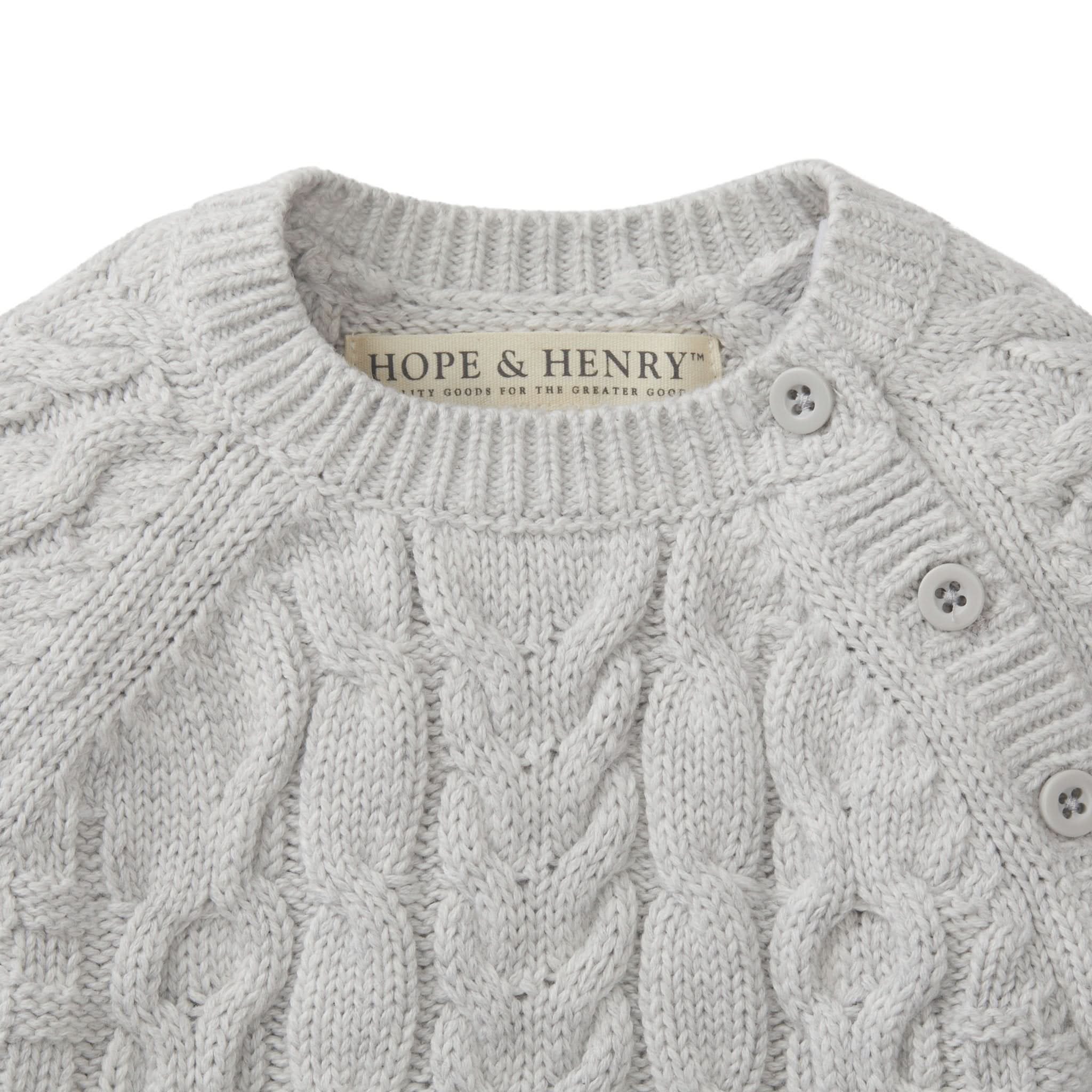 Organic Cable Knit Sweater Romper