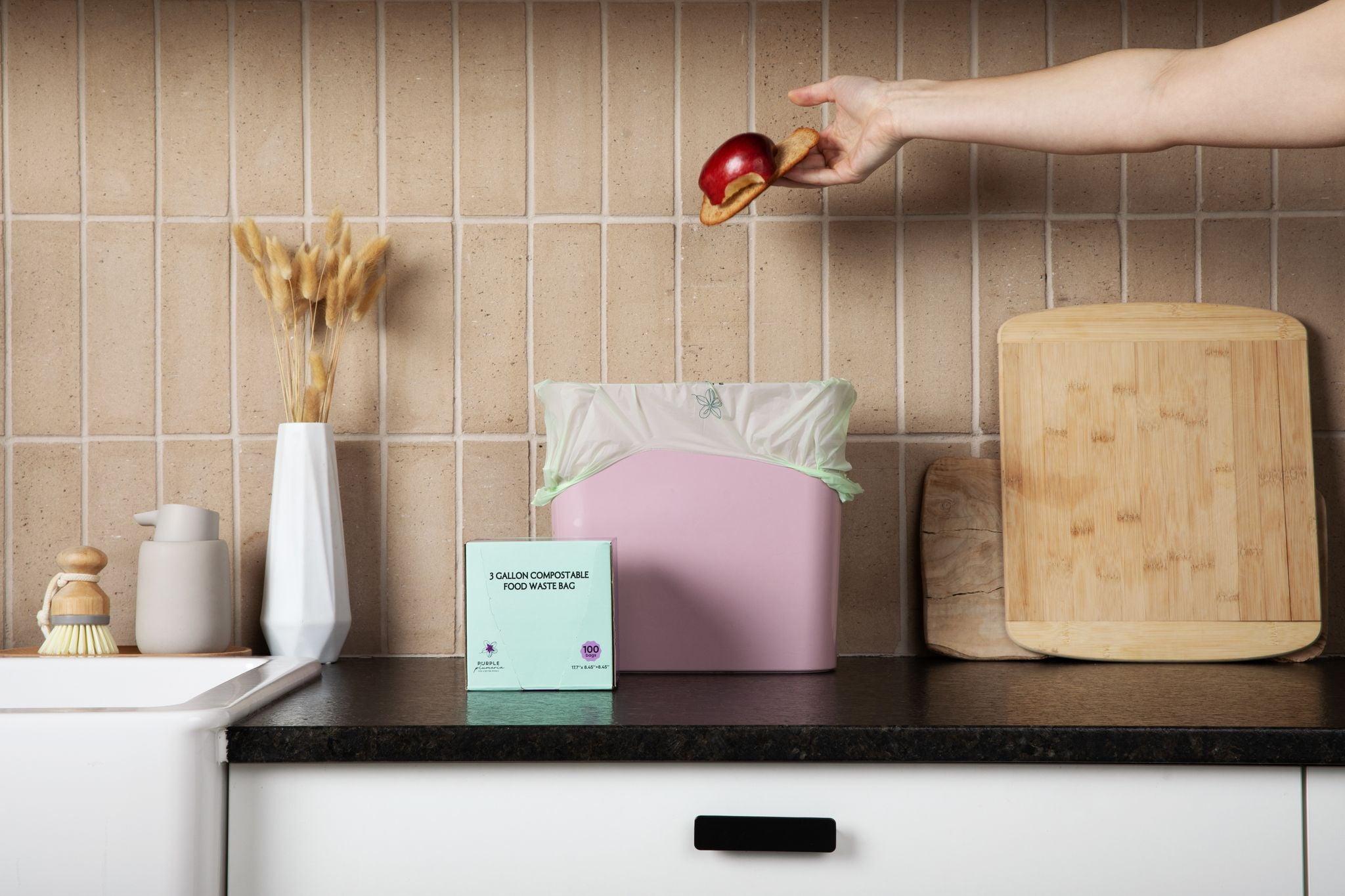 The Complete Eco Friendly Kitchen Bundle  – Compostable Zip Bags, Cling wrap, Sponges & Trash Bags