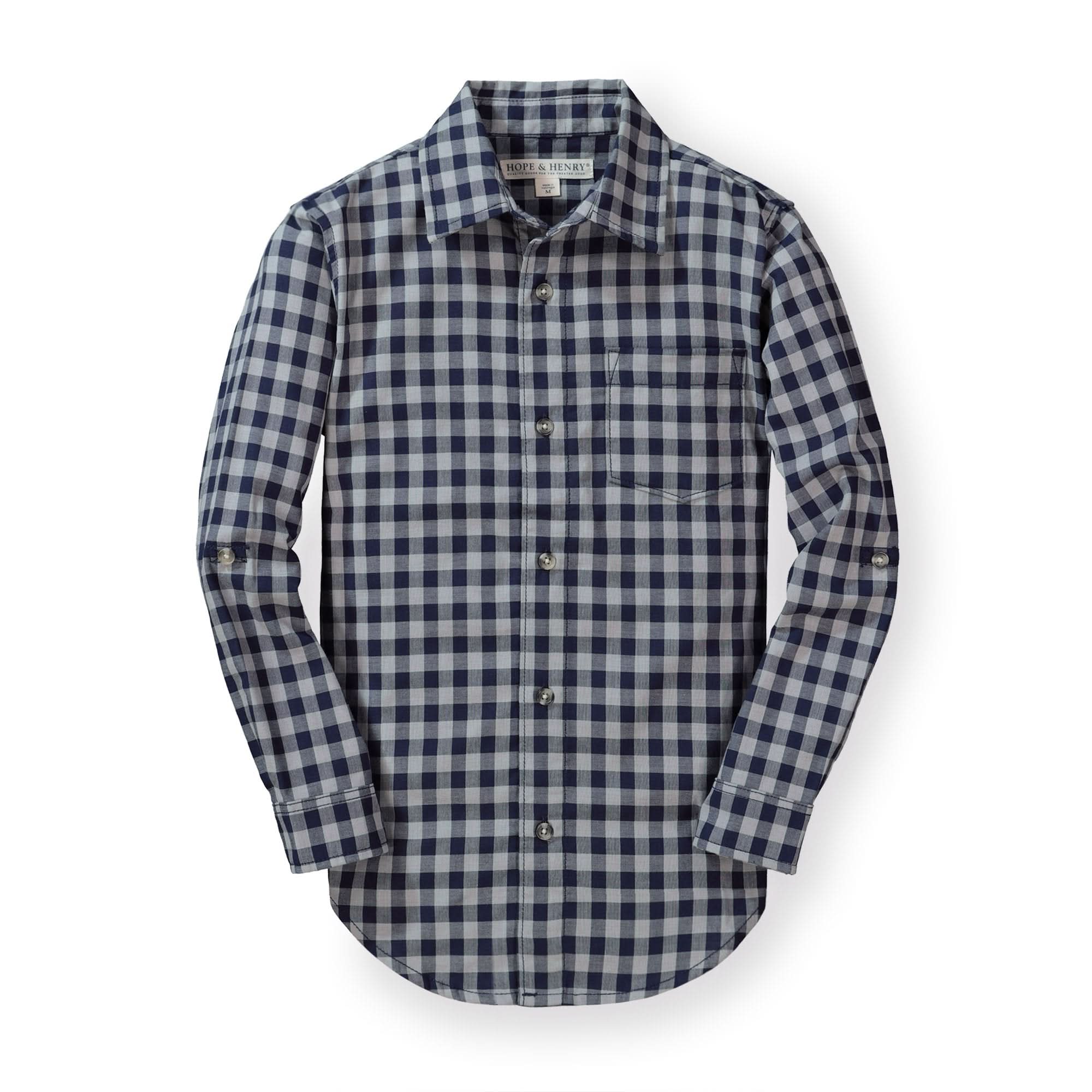 Convertible Double Weave Button Down Shirt