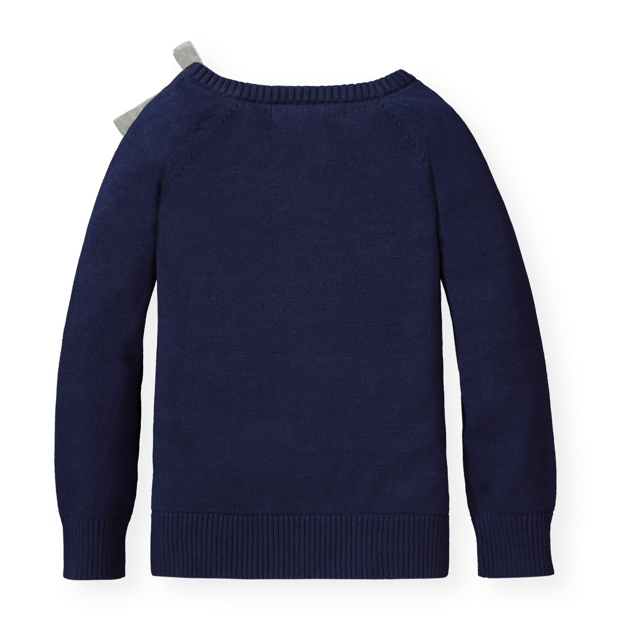 Organic French Sweater with Velvet Bow - Baby