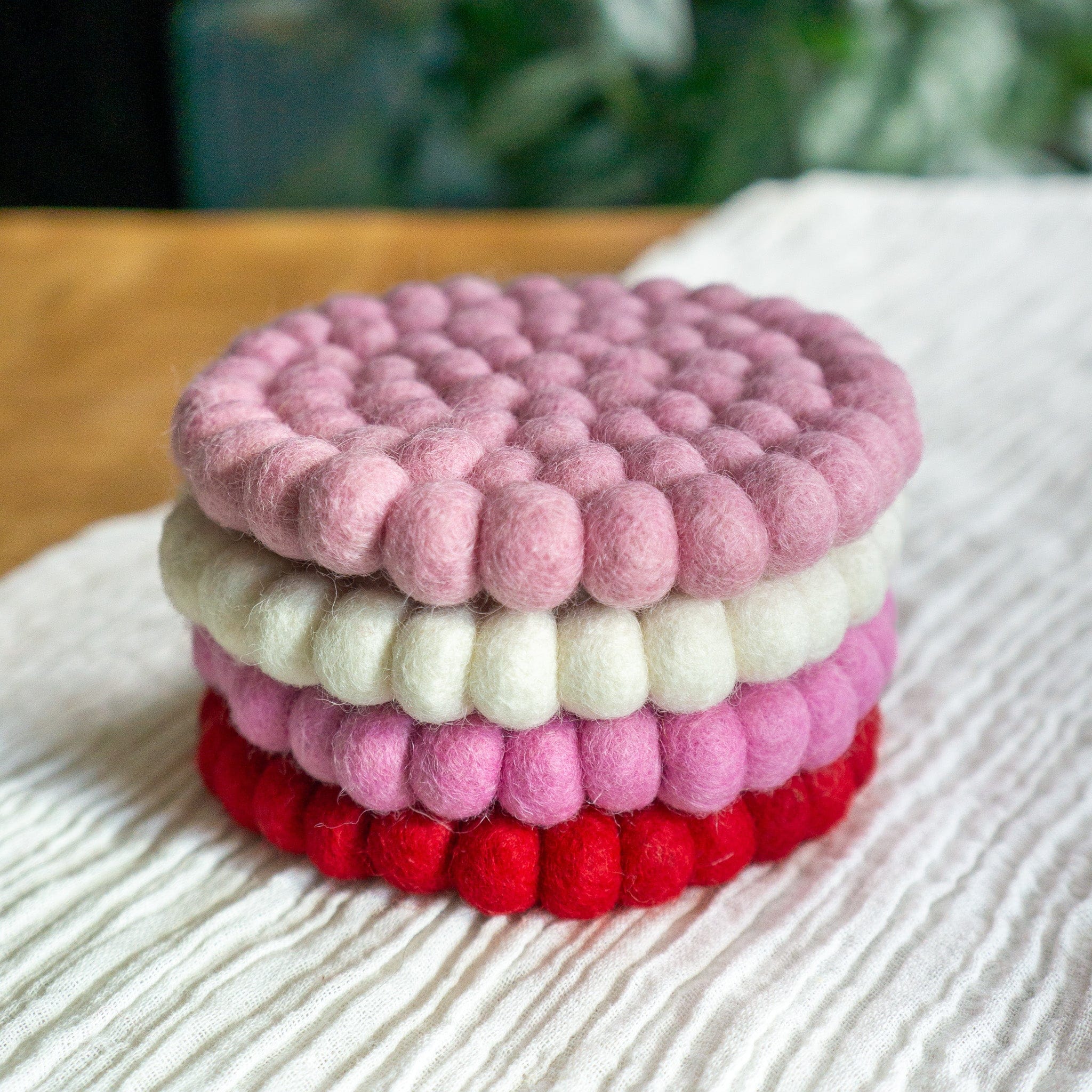 Pink Valentine's Eco Coasters