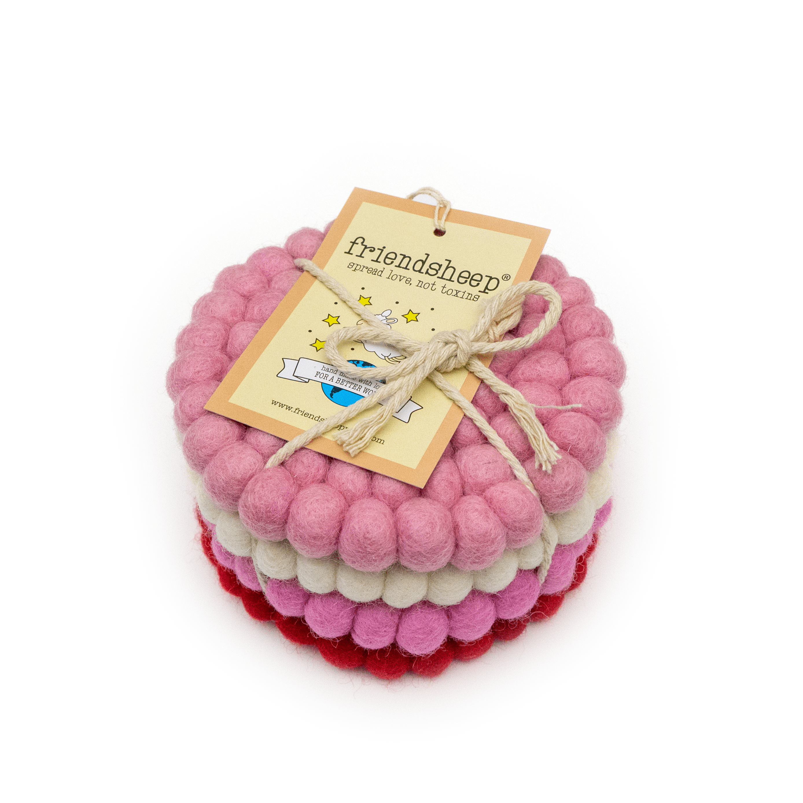 Pink Valentine's Eco Coasters