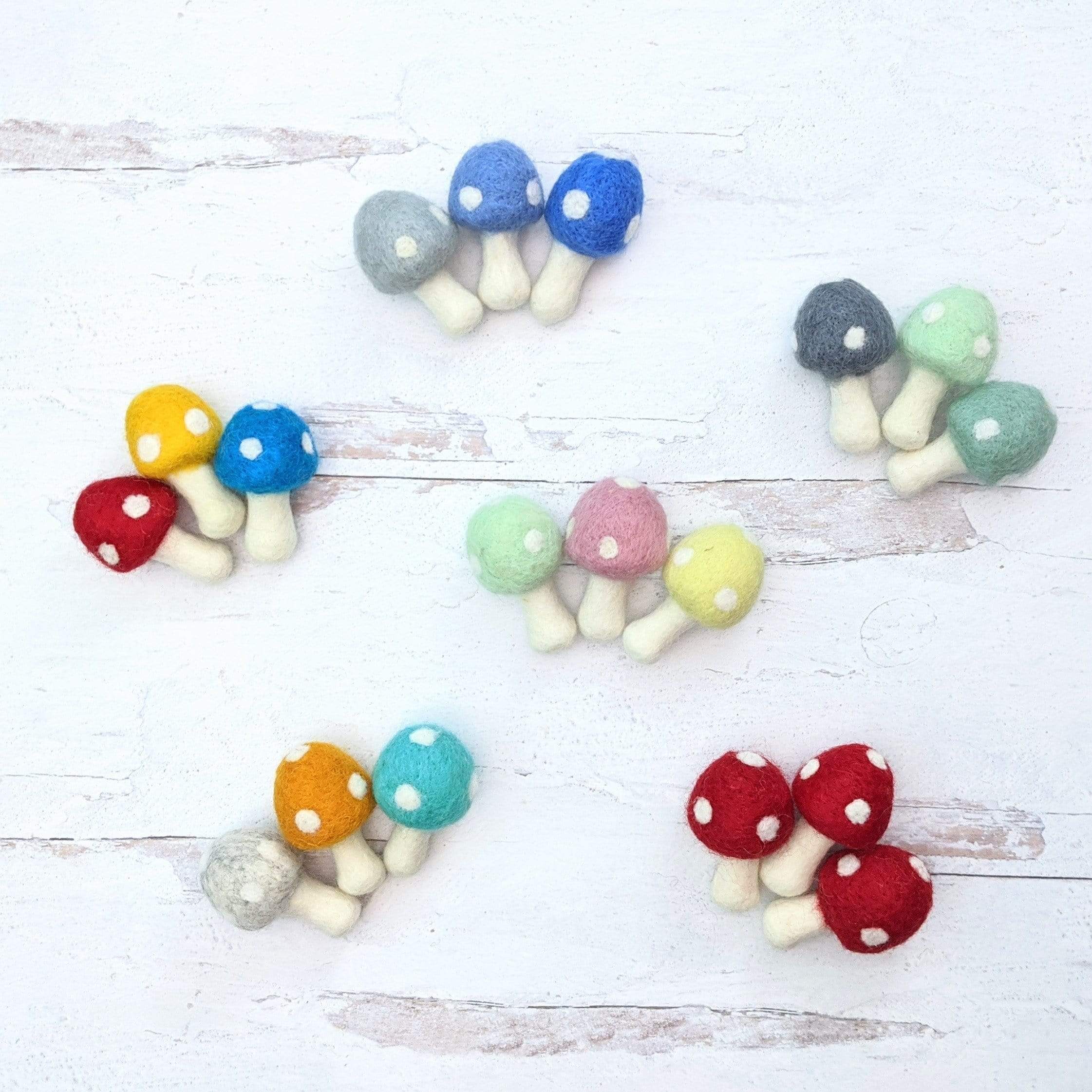 Amanita Mushrooms - Set of 3