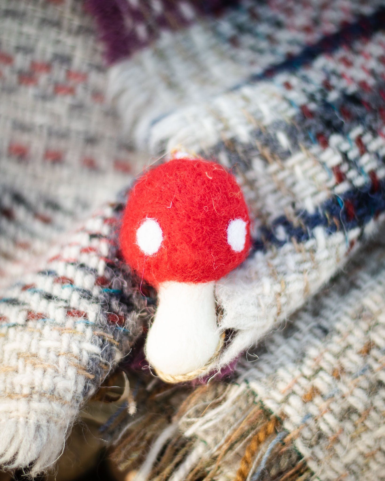 Red Toadstool Ornaments - Set of 3