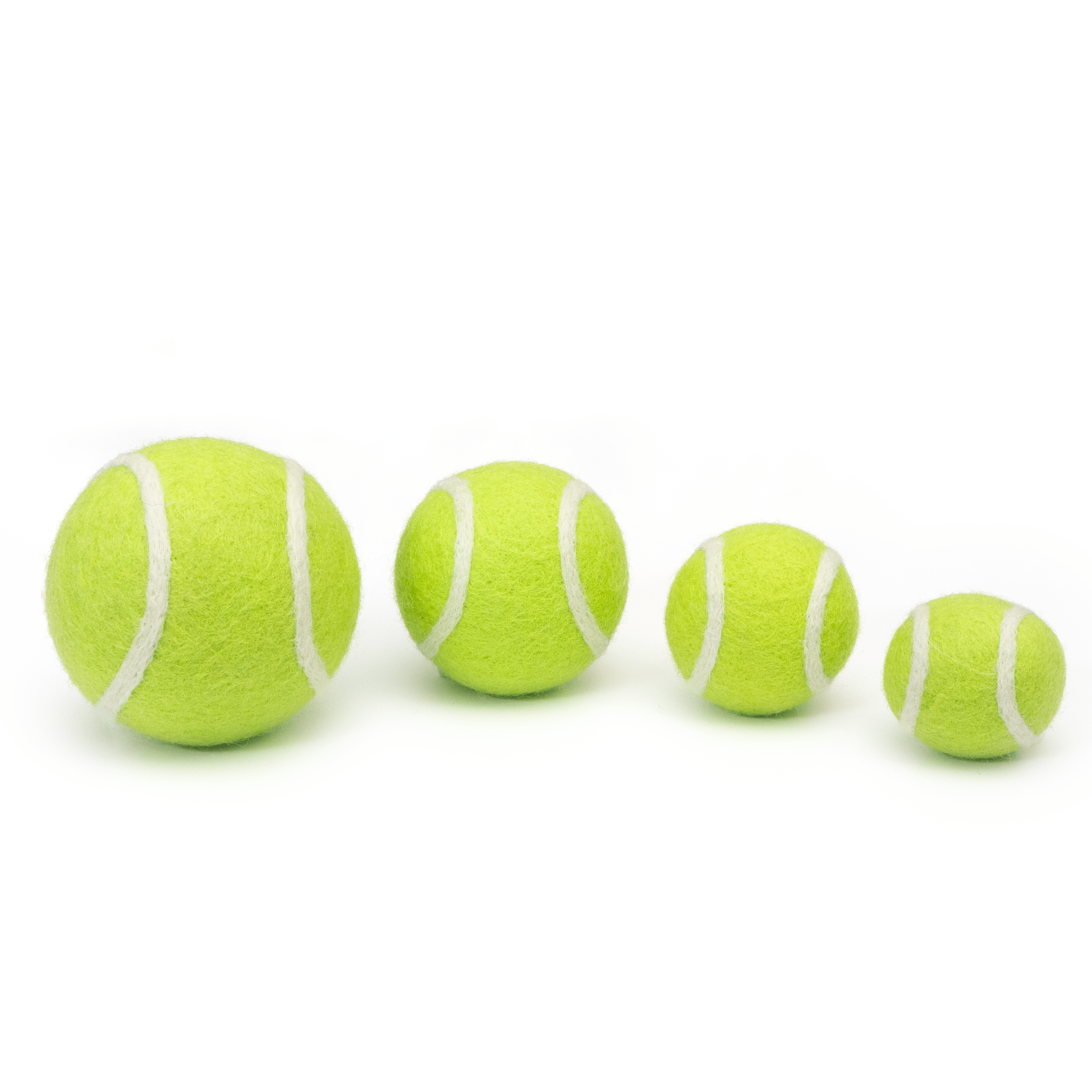 Mini Tennis Wool Balls 1.5 in - Set of 3 - Classic Green