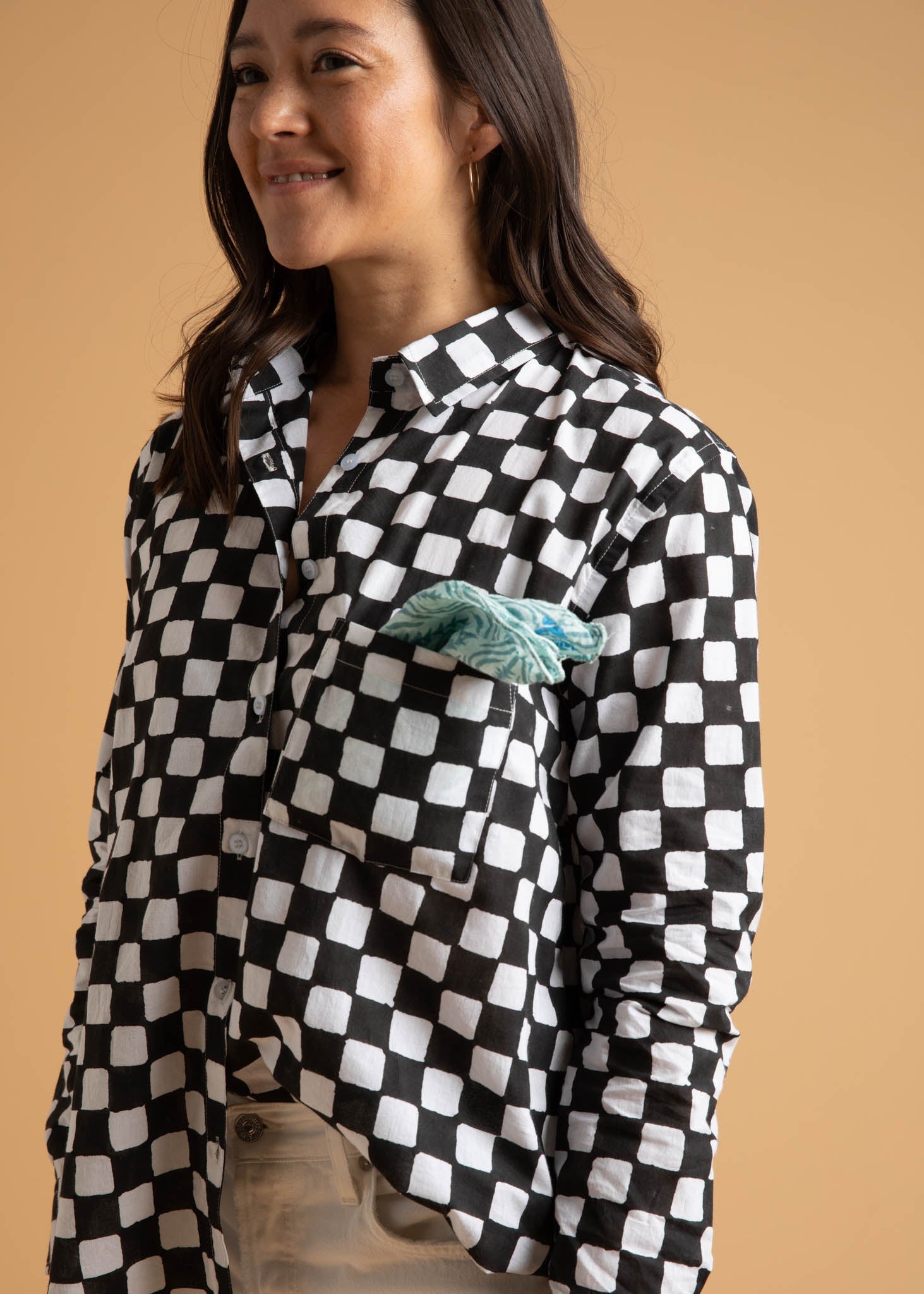 Good Boyfriend Shirt - Checkerboard Black
