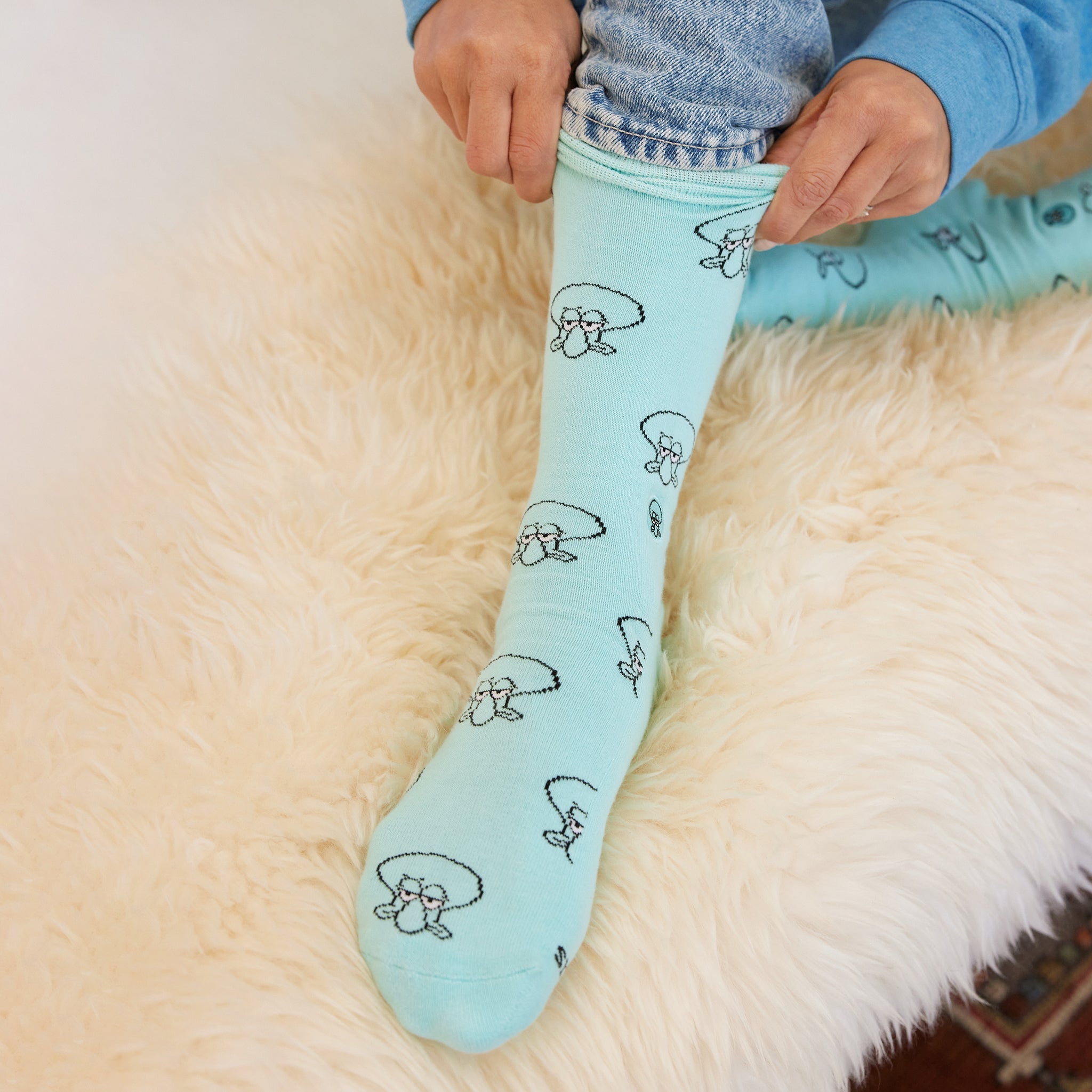 SpongeBob Socks that Protect Oceans gift box — organic cotton socks, 4 pairs: SpongeBob, Patrick & Squidward