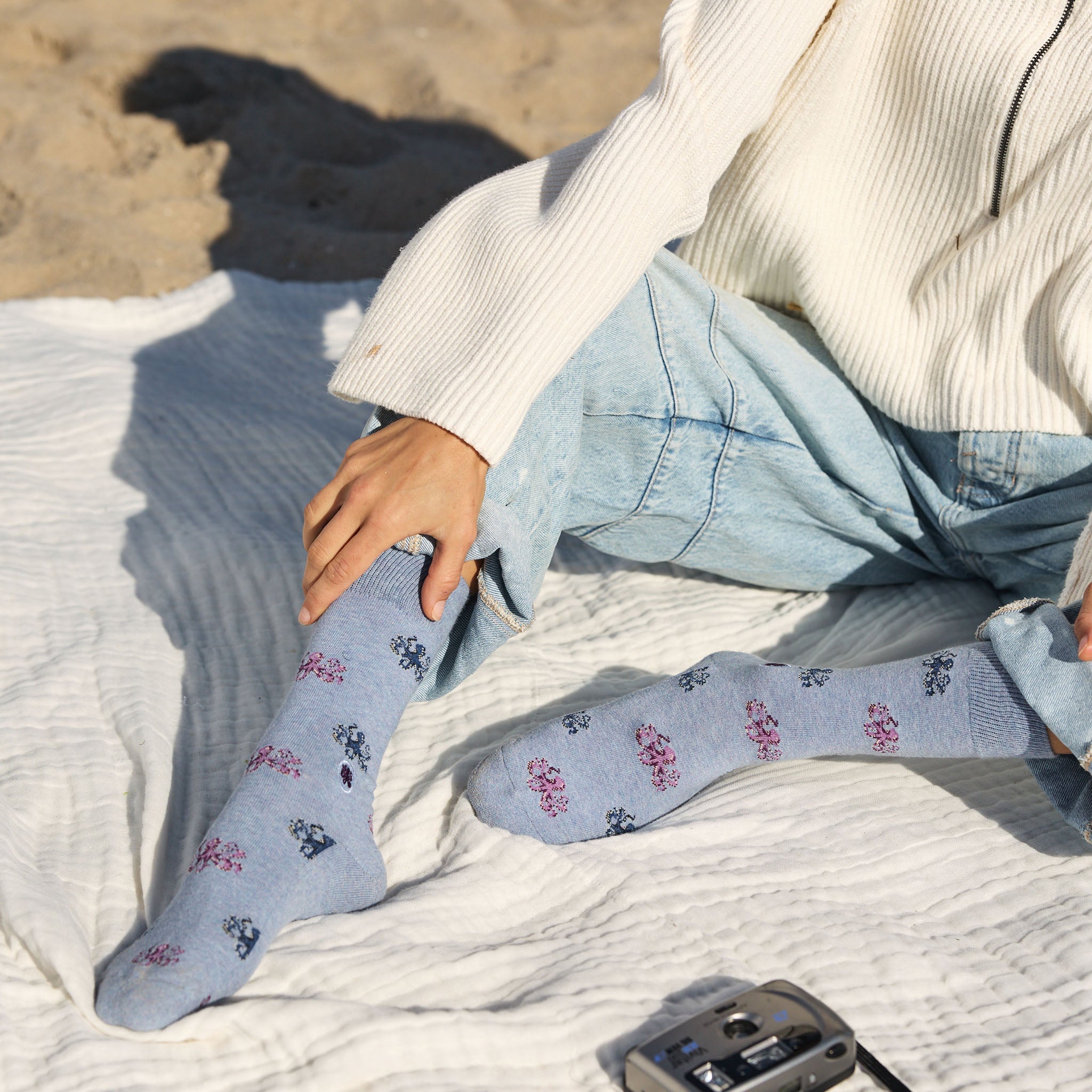 Protect Oceans Gift Box — organic cotton crew socks with sea turtles, octopuses & sea otters