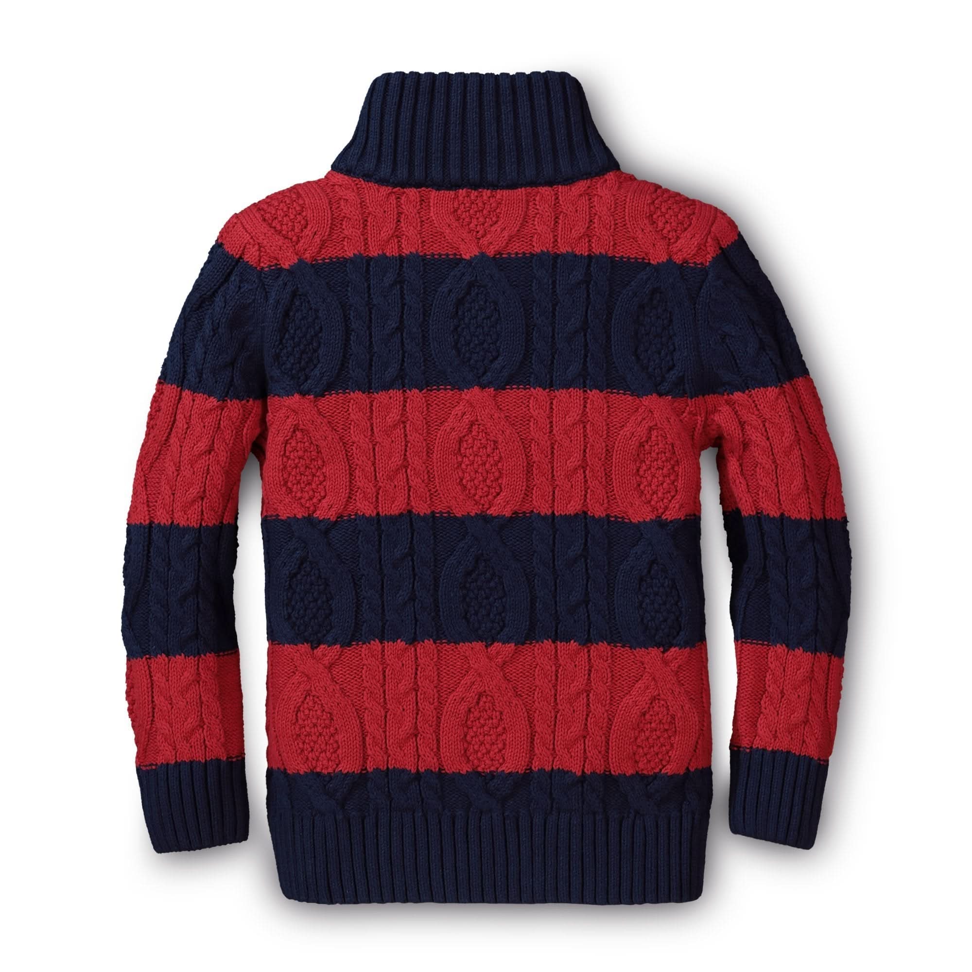 Mock Neck Cable Sweater with Buttons - Baby