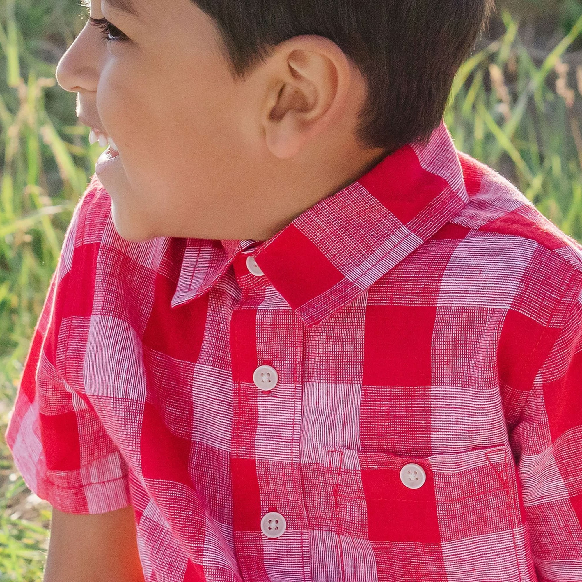 Linen Short Sleeve Button Down Shirt