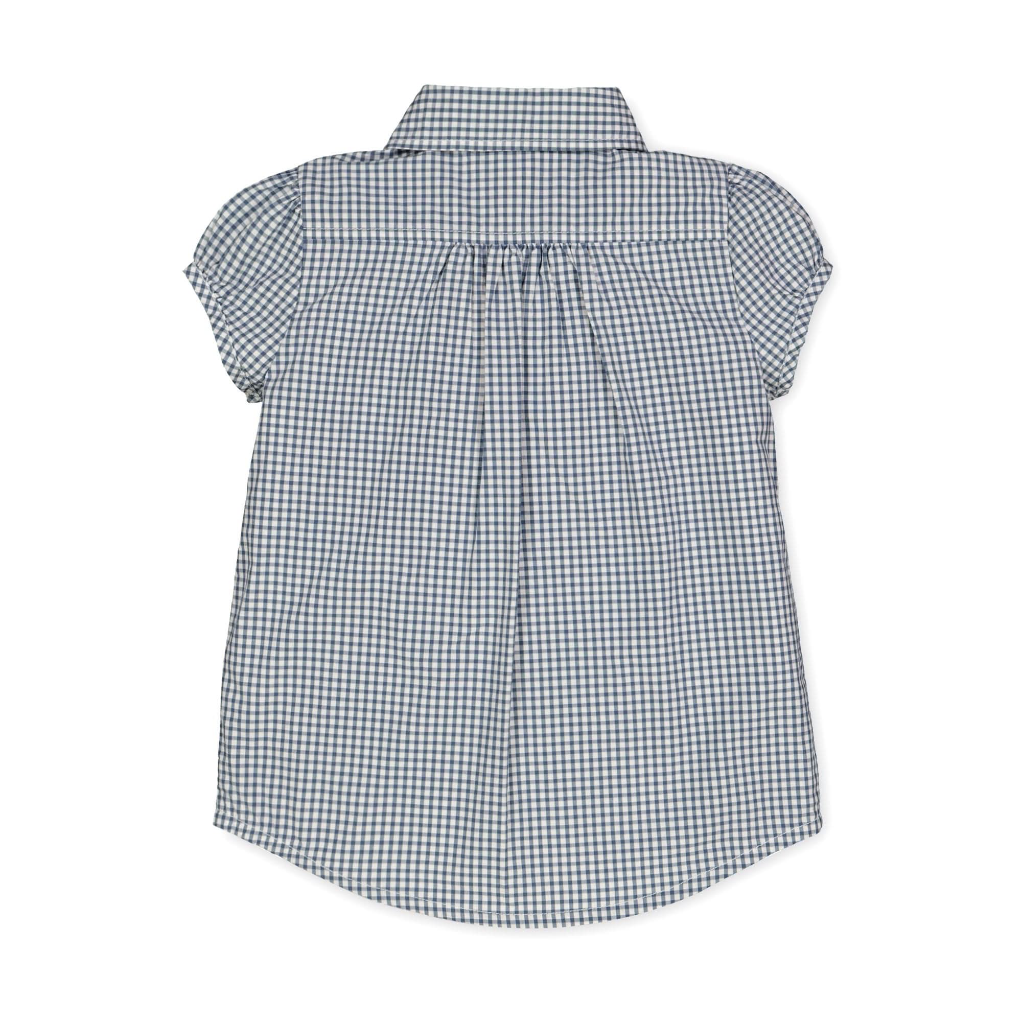 Ruffle Front Shirt with Puff Sleeves