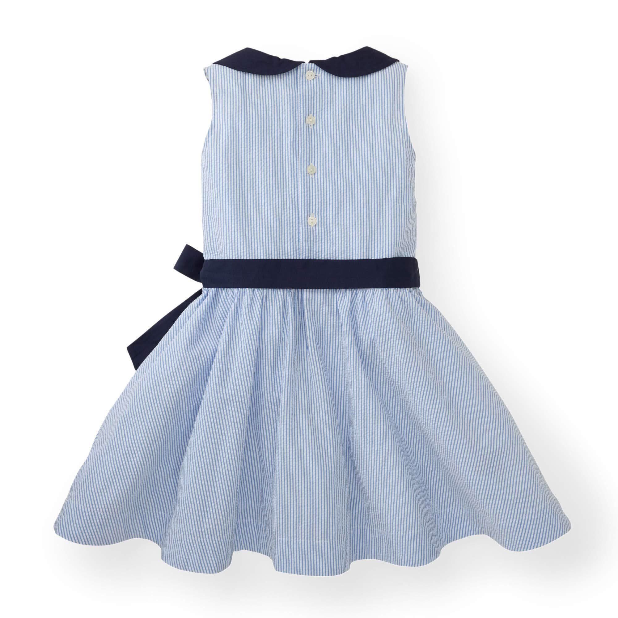Seersucker Peter Pan Collar Dress